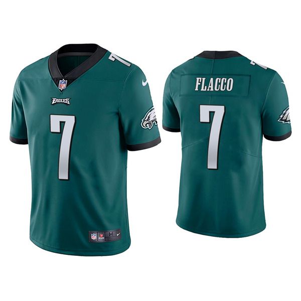 Men Philadelphia Eagles 7 Joe Flacco Nike Green Vapor Limited NFL Jersey